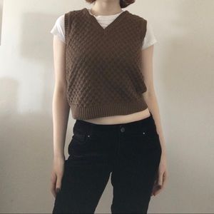 Brandy Melville brown wool sweater vest